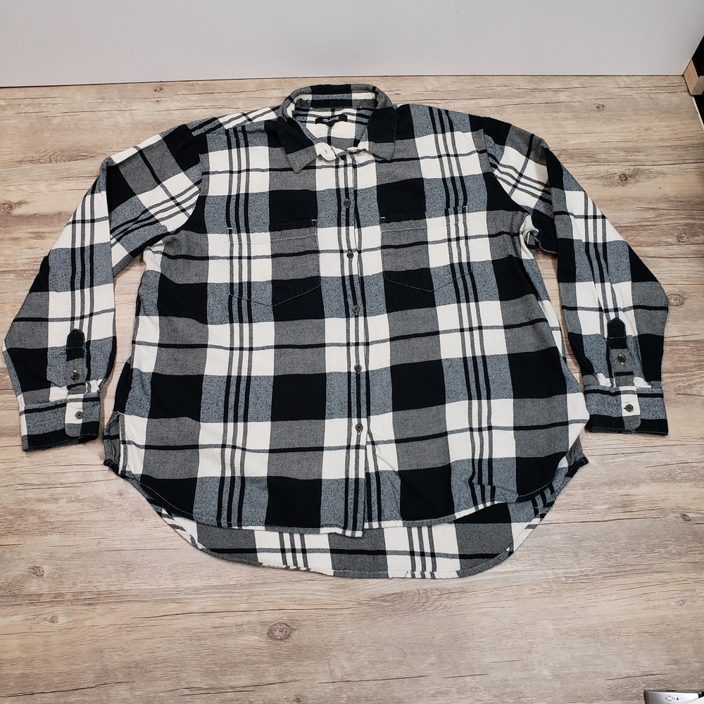 Madewell Shirt Womens Large Plaid Flannel Button Down Long Sleeve
